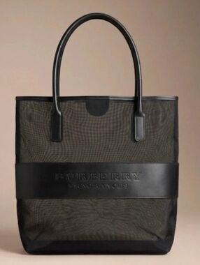 Burberry Fragrances Black Tote Bag Large Logo